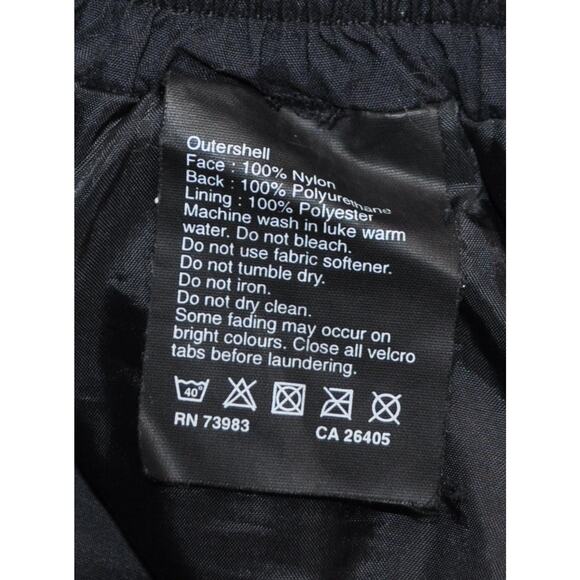 Helly Hansen Black Full Zip Leg Ski Rain Pants Elastic Waist Size Small 28"-30" - Picture 7 of 9